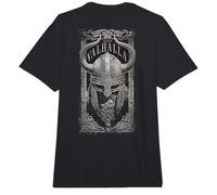 Valhalla Odin Thor Runas Casco Guerrero Backprint Vikingo Comfort Colors Adult Heavyweight T-Shirt