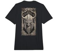 Valhalla Odin Thor Runas Casco Guerrero Backprint Vikingo Comfort Colors Adult Heavyweight T-Shirt