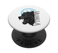 Valhalla Wolf - Cabeza de Lobo vikinga nórdico Grande PopSockets PopGrip Adhesivo