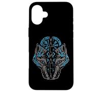Valhalla Wolf Mask Odin Runes Norse Compass Viking Carcasa para iPhone 16 Plus