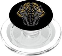 Valhalla Wolf Mask Odin Runes Norse Compass Viking PopSockets PopGrip para MagSafe