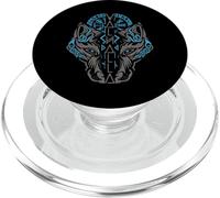 Valhalla Wolf Mask Odin Runes Norse Compass Viking PopSockets PopGrip para MagSafe