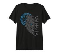 Valhalla Wolf Vikings Mitología nórdica brújula de Dioses nórdicos Camiseta Premium