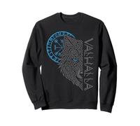 Valhalla Wolf Vikings Mitología nórdica brújula de dioses nórdicos Sudadera