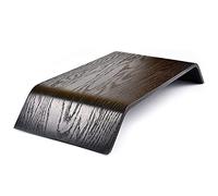 Valiai Soporte para TV de madera resistente, portátil, soporte para ordenador y tableta, soporte elevado para ordenador y monitor en estilo minimalista escandinavo, color roble claro (negro)