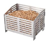 Valiant - Cesta para Quemador de pellets para Estufas de leña y chimeneas | Construcción de Acero Inoxidable Grueso | Diseño ventilado para una combustión Uniforme | Capacidad de 3 kg | Tiempo de