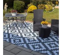 Valiant FIR564 Alfombra geométrica para Exteriores y terrazas de 3,6 m x 2,7 m, Color Verde