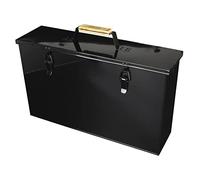 Valiant Fireside - Cenicero de metal, color negro, 45 cm x 26 cm x 12 cm