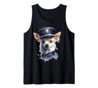 Valiant Puppy Police - Reloj de Perro Chihuahua Camiseta sin Mangas