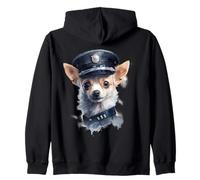 Valiant Puppy Police - Reloj de Perro Chihuahua Sudadera con Capucha