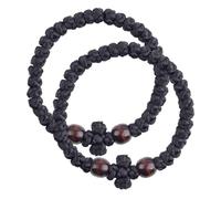 Valicaer 2 pulseras cristianas ortodoxas de cuerda de oración para hombres y mujeres, hechas a mano, ajustables, cuentas de oración cristiana, pulsera trenzada con cruz para hombres y mujeres, regalo