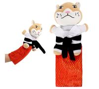 Valicaer Karate Kitty - Marioneta de lucha libre con manga de brazo, guante acolchado para mordeduras de gato, protector de antebrazo, juguete interactivo de lucha libre para gatos, gatitos y perros