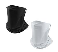 Valicaer Medio Pasamontañas,2Pcs Máscara Facial de ProteccióN Solar Transpirable Mascarilla Multifuncional Cuello Polaina Elasticidad Cubierta Facial Máscara Velo de Seda de Hielo Mujer Hombre