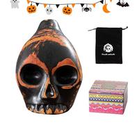 Valicaer Silbato azteca de la muerte, silbato de calavera para Halloween, más de 125 decibelios, auténticos gritos de sonido humano, perfecto para acampar y autodefensa, regalos para quienes lo tienen