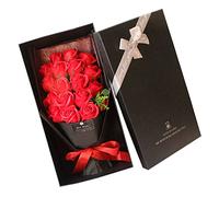 VALICLUD 1 Caja Ramo de rosas de jabón decoración ramo de flores día de la boda floral wedding decoration home decor flor de jabón jabones perfumados de flores papel rojo