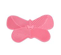 VALICLUD 1 Estropajo De Silicona Para Limpieza De Brochas Almohadilla De Limpiador De Brochas De Maquillaje Placa De Limpieza De Brochas Gel De Sílice Rosa