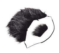 VALICLUD 1 Juego accesorios para barba falsa bigote de barba falsa a blanca a de disfraz de percebe a blanca poliéster Black