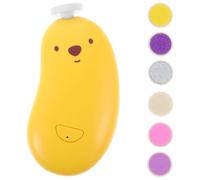 VALICLUD 1 Juego cortaúñas eléctrico clavo archivo manicura lima electrica para uñas tijeras uñas lima de uñas eléctrica para bebé cortauñas eléctrico para bebés AbS Yellow