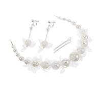 VALICLUD 1 Juego De Tiara De Perlas Para Boda Accesorios Para El Cabello Para Niñas Lazos Para El Cabello Accesorios Para El Cabello De Novia Accesorios Para El Cabello De Novia