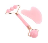 VALICLUD 1 Juego herramienta guasha para la cara rodillo facial rodillo de masaje Roller para la cara herramientas faciales gua sha herramienta Gua Sha Acero inoxidable rosa