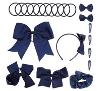 VALICLUD 1 Juego horquilla para el pelo de las niñas Accesorios para el cabello para niñas venda largo lazos para niñas pinzas para el cabello de dibujos animados planchar Marina de guerra
