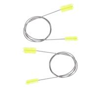 VALICLUD 1 Juego Limpieza Flexible Para Mangueras De Acuario De Doble Cabezal Para Ingreso Peceras Inoxidable Y Rotación Para Curvados 2 Piezas