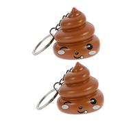 VALICLUD 1 Juego Llavero Funny Keyring Cadena De Llaves Única Cadena De Llave Decorativa Encanto Del Bolso Colgantes De Caca Colgante De Bolso Aleación De Zinc Brown 2 Piezas