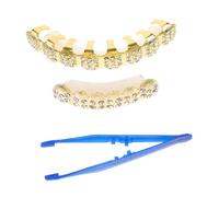 VALICLUD 1 Juego Parrillas De De Boca Parrillas De Para Fiesta De Cosplay Del Diente Colmillos Para Cosplay Golden Imitación De De Imitación