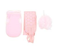 VALICLUD 1 Juego Toallas de Baño Guantes Exfoliantes y Esponja para Frotar la Espalda para Cuerpo Ducha y Exfoliación Color Rosa