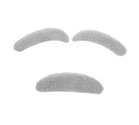 VALICLUD 1 Juego Traje de barba de cejas bigotes bigote de manillar bigote gris barba larga falsa bigote y barba falsos bigote para hombre Alambre de alta temperatura Grey