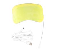 VALICLUD 1 Máscara De Ojos Con Vapor Calefactor Para Dormir Con Calefacción Masaje Con USB Almohadilla Térmica De Terciopelo Amarillo