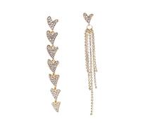 VALICLUD 1 Par Aretes De Amor Pendientes Delicados Auricular Elegante Gotas Para Los Oídos Pendientes Asimétricos Colgante De Oreja Colgante De Mujer Rose Gold