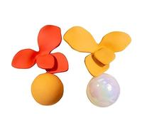 VALICLUD 1 Par aretes pendientes de aro de las mujeres Pendientes para mujeres light women wedding pearl flowers pendientes de perlas de flores pendientes para mujer aleación