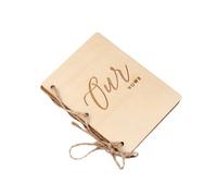VALICLUD 1 Par de Libretas de Votos de Boda de Madera Reciclada Resistente Cuadernos Rústicos para Ceremonia Nupcial Manuales de Votos para Novios Obsequio Adecuado para Celebración y