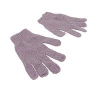 VALICLUD 1 Par Guantes De Baño De Cinco Dedos Fregar Limpiar Baños Hombres Exfoliante Manopla De Ducha Eliminación Limpieza Depuración Suave Ergonómico Exfoliación Corporal Cuerpo Púrpura