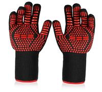 VALICLUD 1 par Guantes de Barbacoa Resistentes al Calor y Antideslizantes Guantes Ignífugos para Horno y Cocina Aislantes de Alta Temperatura para Cocinar Asar y Hornear