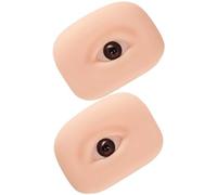 VALICLUD 1 Par Piel de ejercicio de cejas de silicona molde de silicona molde de piel de maquillaje formación práctica ojos piel tabla de maquillaje de ojos gel de sílice