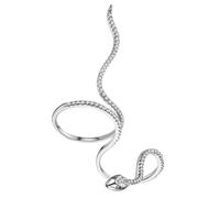 VALICLUD 1 Pc Anillo dividido de serpiente joyería de moda agitarse anillo de dedo de apertura oro rings for women anillos anillo de dedo creativo anillo de dedo elegante aleación Silver