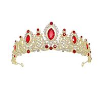 VALICLUD 1 Pieza Accesorios para el cabello de la de cristal dulce nupcial tocados de novia para boda Mujer tiaras tocado de fiesta sombreros elegantes de imitación rojo