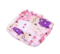 VALICLUD 1 Pieza Bolsa de Almacenamiento de Compresas Sanitarias Portátil y Multifuncional para Niñas Diseño Simple y Práctico para Escuelas y Color Rosa con Gato