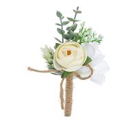 VALICLUD 1 Pieza broche de ramillete Boda decoración de flores nupcial Hombres artificial flowers Corsage de novia boutonniere del novio flor artificial Paño de seda de imitación
