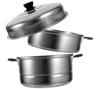 VALICLUD 1 pieza Olla Vaporera Multifuncional Inoxidable de con Tapa Visible y Base Reforzada para Cocción Casa