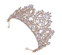 VALICLUD 1 Pieza tiara nupcial para niñas Accesorios para el cabello vintage diamante de imitación de la reina del baile tiara de cristal tiaras de mujer tiara gótica