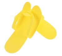 VALICLUD 10 Pares Slippers Desechables Antideslizantes EVA Alta Elasticidad Pedicura Salón Spa Ducha Playa Color Amarillo