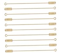 VALICLUD 10 Piezas Broche De Una Palabra Broche De Palo Imperdibles Con Dijes Clips Chunni Con Seguridad Cordón Con Tarjetero Chinchetas Transparentes Imperdibles Pequeños Ojal Cobre Golden