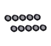 VALICLUD 10 Piezas Conjunto de red de tocado de ballet Malla chicas elegante estilo redecillas para el cabello soporte para el cabello Redes para el bollo de cabello tronco cordón Negro