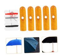 VALICLUD 10 Piezas Cuentas De De Paraguas De Madera Cubiertas De Hueso De Paraguas De Madera Accesorios De Reparación De Paraguas Componentes Huesos Paraguas Plegable Sombrilla