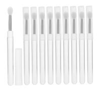 VALICLUD 10 Piezas juego de pinceles para labios Tubos de brillo de labios con varita mini pinceles de maquillaje cepillo exfoliante de labios cepillo de labios el plastico blanco