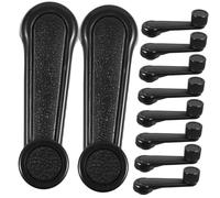 VALICLUD 10 piezas Manivelas para Ventana de Coche Mango de Plástico y Metal Resistente para Elevador de Ventana Recambio Compatible con Mecanismo de Manija para Puerta de Vehículo Color