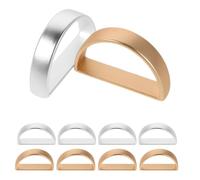 VALICLUD 10 Piezas Servilleteros Modernos de Metal Forma de D Anillos Semicirculares de Aleación de Zinc Pulida Accesorios Decorativos para Banquetes Cenas y Fiestas